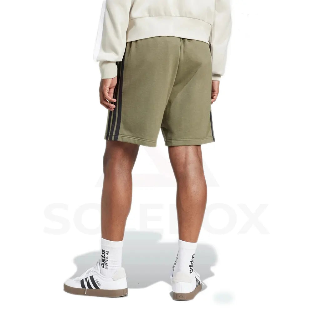 Adidas Essential 3-Stripes French Terry Shorts - Green