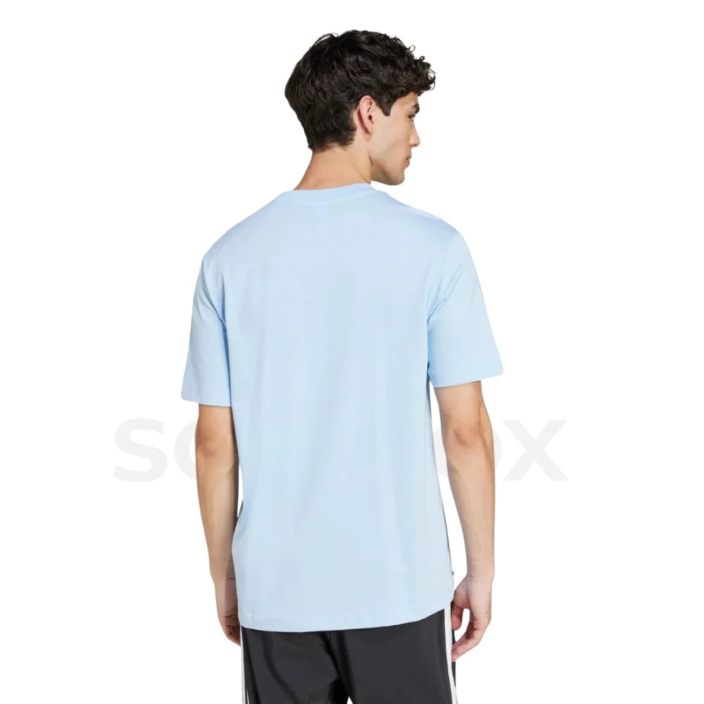 Adidas Essentials Small Logo Single Jersey Tee T-Shirt - Glow Blue