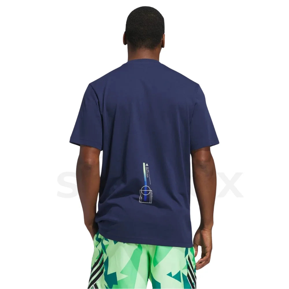 Adidas Made To Ball Graphic Tee T-shirt - Navy Blue