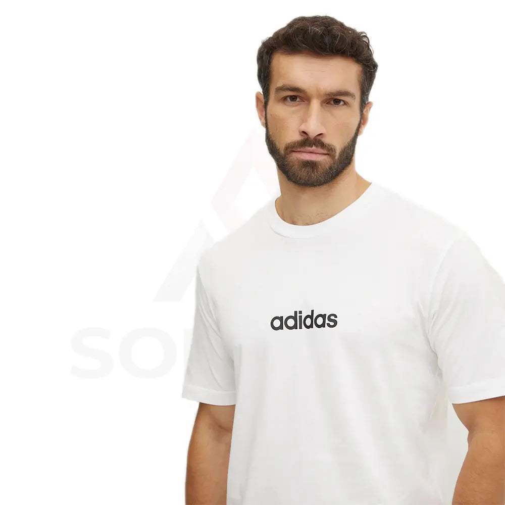 Adidas Essentials Linear Single Jersey Tee T-shirt - White