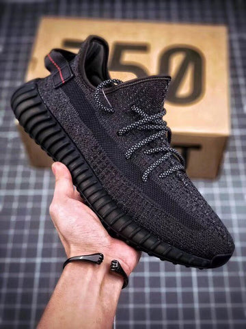 Adidas yeezy boost 350 V2 BLACK Reflective with real boost (UA original authentic)