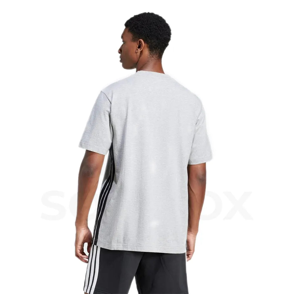 Adidas 3-Stripe Single Jersey T-Shirt - Grey