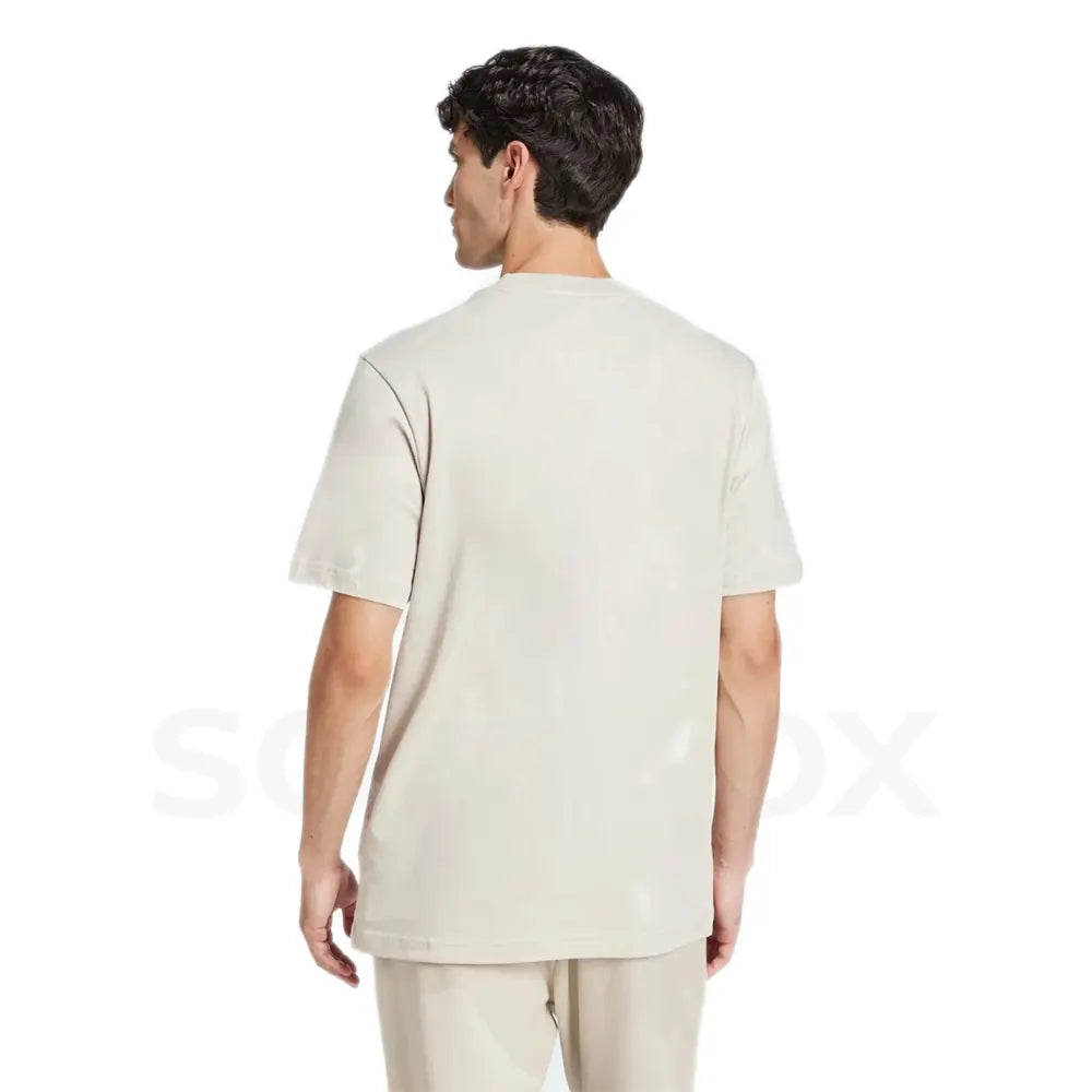 Adidas Essentials Small Logo Single Jersey Tee T-Shirt - Beige