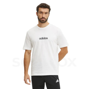 Adidas Essentials Linear Single Jersey Tee T-shirt - White
