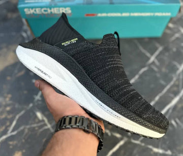 Skechers Slip Ins HyperBurst Pro Medicated Black White Authentic Original